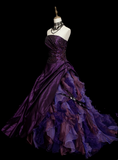 Vintage Ball Gown Strapless Purple Sweet 16 Dresses Quinceanera Dress Long 15 Vestidos De Fiesta HZ0311