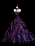 Vintage Ball Gown Strapless Purple Sweet 16 Dresses Quinceanera Dress Long 15 Vestidos De Fiesta HZ0311