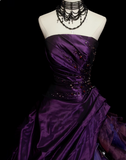 Vintage Ball Gown Strapless Purple Sweet 16 Dresses Quinceanera Dress Long 15 Vestidos De Fiesta HZ0311