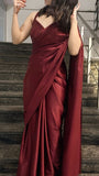 Classy Mermaid Sweetheart Burgundy Satin Long Prom Dresses Formal Dress Birthday Outfits Prom Gown HZ0311