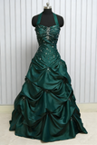 Pretty Ball Gown Halter Grape Prom Dresses Formal Dress 18th Birthday Outfits Prom Gown HZ0311