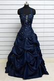 Pretty Ball Gown Halter Grape Prom Dresses Formal Dress 18th Birthday Outfits Prom Gown HZ0311