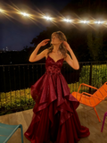 Vintage Ball Gown Spaghetti Straps Navy Blue Tulle Long Prom Dresses Inspiration Party Dress Prom Gowns HZ0311