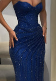 Stunning Mermaid Sweetheart Fuchsia Long Prom Dresses Inspo Prom Dress Glitter Sequin Evening Gown HZ0311