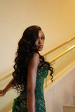 Glamour Mermaid Sweetheart Green Sequin Beads Prom Dresses Party Dress 20th Birthday Outfits Graduation Dress HZ0311