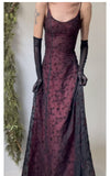 Vintage Mermaid Spaghetti Strap Burgundy Black Long Prom Dresses Impress 18th Birthday Outfits Prom Gown HZ0311