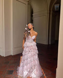 Cute Ball Gown Sweetheart Pink Lace Long Prom Dresses Impress 21st Birthday Outfits Prom Gown HZ0311