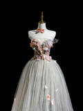 Retro Ball Gown Sweetheart Tulle Long Prom Dresses Impress 18th Birthday Outfits Prom Gown HZ0311