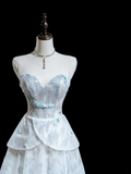 Pretty Ball Gown Sweetheart Light Sky Blue Sequin Senior Aesthetic Prom Dresses Prom Gowns Formal Outfits Graduation Dress HZ0311