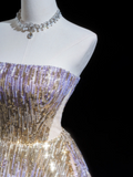 Pretty Ball Gown Strapless Sequin Senior Aesthetic Prom Dresses Prom Gowns Formal Outfits Graduation Dress HZ0311
