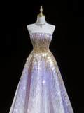 Pretty Ball Gown Strapless Sequin Senior Aesthetic Prom Dresses Prom Gowns Formal Outfits Graduation Dress HZ0311