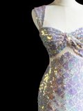 Modest Mermaid Sweetheart Sequin Lilac Long Prom Dresses Formal Dress 20th Birthday Outfits Prom Gown HZ0311