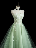 Chic Ball Gown Strapless Mint Green Tulle Senior Aesthetic Prom Dresses Prom Gowns Formal Outfits Graduation Dress HZ0311