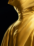 Chic Ball Gown Sweetheart Gold Satin Ruffles Senior Aesthetic Prom Dresses Prom Gowns Formal Outfits Graduation Dress HZ0311