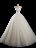 Princess Ball Gown Sweetheart Sleeveless Tulle Fitted Corset Long Wedding Dress Bride Gowns White Wedding Dresses HZ0311
