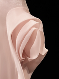 Timeless Mermaid One Shoulder Blush Pink Satin Long Prom Dresses Inspiration Party Dress Prom Gowns HZ0311