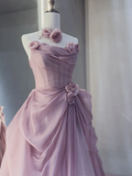 Charming Ball Gown Strapless Pink Prom Dresses Inspiration For Teens Formal Dress Party Outfits Prom Gown Ideas HZ0311