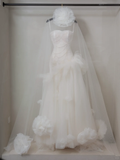 Vintage Mermaid Strapless Sleeveless White Fitted Corset Long Wedding Dress Bride Gowns Wedding Dresses HZ0311