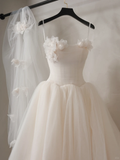 Ethereal Ball Gown Strapless Fitted Corset Long Sleeves Wedding Dress Bride Gowns Wedding Dresses HZ0311