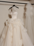 Ethereal Ball Gown Sweetheart Fitted Corset Sleeveless Tulle Wedding Dress Bride Gowns Wedding Dresses HZ0311