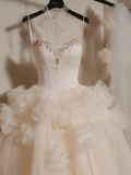 Ethereal Ball Gown Sweetheart Fitted Corset Sleeveless Tulle Wedding Dress Bride Gowns Wedding Dresses HZ0311