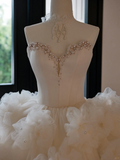 Ethereal Ball Gown Sweetheart Fitted Corset Sleeveless Tulle Wedding Dress Bride Gowns Wedding Dresses HZ0311