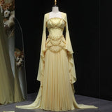 Classy A Line Strapless Blue Chiffon Beaded Prom Dresses Formal Dress 20th Birthday Outfits Prom Gown HZ0311