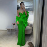 Sexy Mermaid Red Sweetheart Straps Sequins Prom Dresses Long Party Dress 22th Birthday Outfits Graduation Dress HZ0311