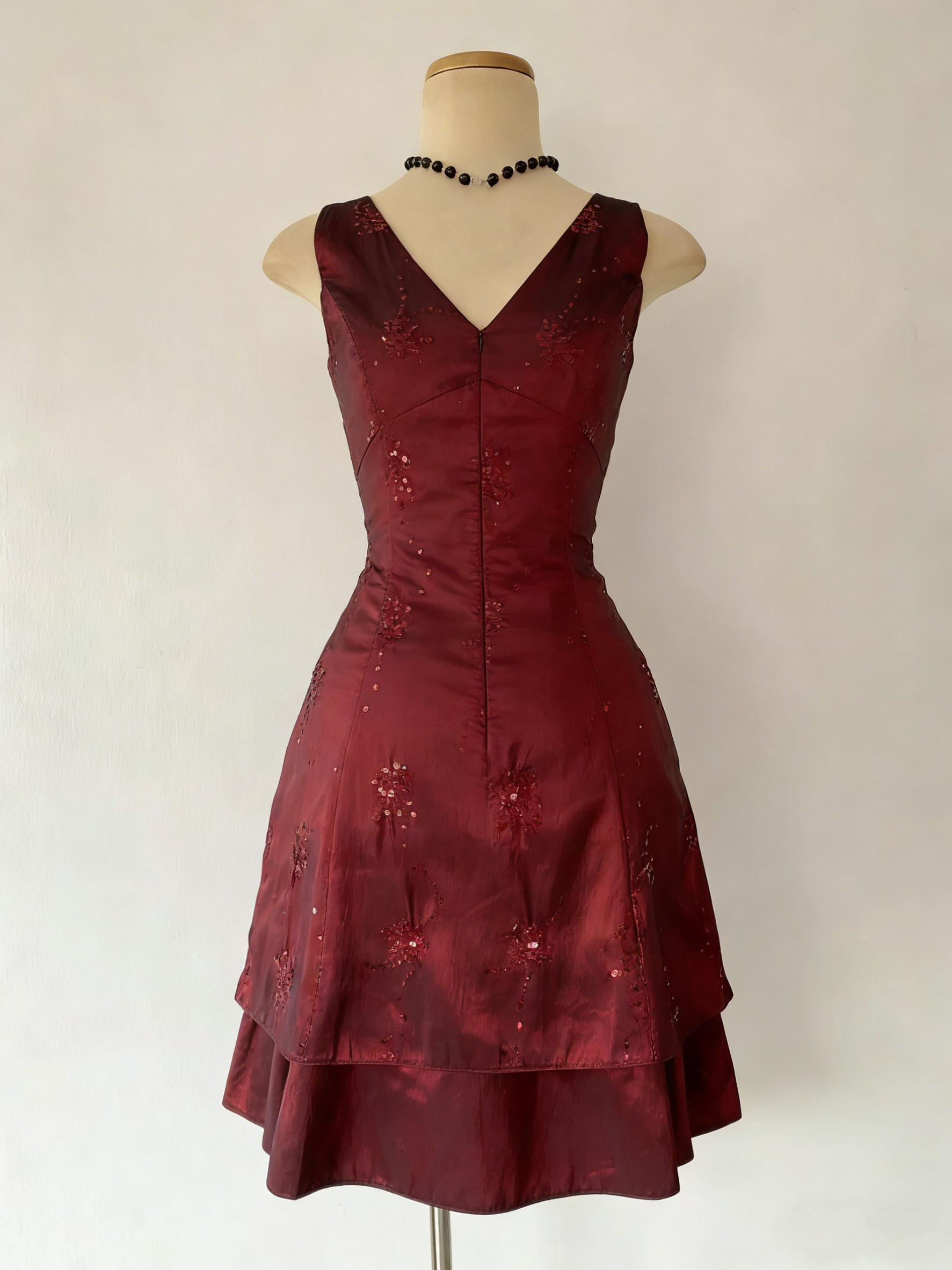 Vintage V Neck A-Line Short Party Dress Elegant Cocktail Dress, HZ0427