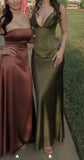 Simple Prom Dresses, Satin Party Dress, Bodycon Senior School Event Dress Formal Gown HZ0311
