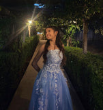 Modest Ball Gown Strapless Lace Appliques Prom Dresses Inspo Formal Dress Party Outfits Prom Gowns HZ0311
