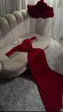 Shinning Mermaid Off The Shoulder Red For Women Party Dresses Long Formal Prom Dresses 22th Birthday Gown HZ0311