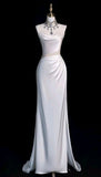 Retro 1950s Wedding Dresses for Bride Mermaid Spagehtti Straps Satin Petite/Plus Size Bridal Gowns for Spring Summer HZ0311