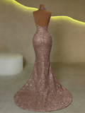 Modest Senior Prom Dresses High Schools Inspiration Mermaid Halter Gold Sequin With Pleated Semi Formal Grad Long Prom Dress For Teens HZ0311