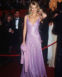 Gorgeous Deep V Satin Beaded Evening Gown Purple Formal Party Prom Dress Vestidos De Dia HZ0311