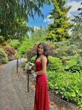 Simple Mermaid Spaghetti Straps Red Satin Long Floor Length Prom Dress Inspiration Prom Dresses HZ0311