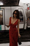 Unique Sheath V Neck Burgundy Long Prom Dresses Formal Gown Inspo Evening Outfits HZ0311