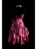 Retro Ball Gown Pink Sweetheart Hoco Gowns Short 18th Birthday Dress Homecoming Dresses HZ0311