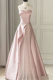 Charming A line Strapless Black Satin Pink Tulle Prom Dresses Vestidos De Dia HZ0311