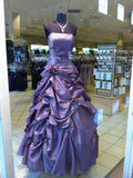 Vintage Ball Gown Strapless Grape Flowers Pleated Long Quinceanera Dress Sweet 15 16 Dresses HZ0311