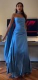 Sexy Sweetheart Sleeveless Mermaid Satin Long Prom Dresses Online HZ0311