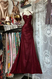 Vintage Halter Sheath Long Prom Dresses Beaded Satin Blue Evening Dresses Sleeveless Birthday Dresses HZ0311