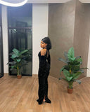 Black Mermaid Long Prom Dress, Fashion Evening For Black People Girls Sequin Long Formal Party Gowns HZ0311