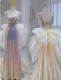 Shinning Mermaid Sweetheart Sequins For Women Party Dresses Long Formal Prom Dresses 20th Birthday Gown HZ0311