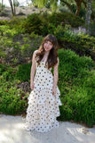 Modest Night Aesthetic Mermaid Spaghetti Straps Polka Dot College Formal Outfit Long Prom Graduation Dresses For Teens HZ0311