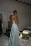 Romantic Off-The-Shoulder Chiffon Sleeveless Prom Dress Beads Pleats Graduation Gown HZ0311