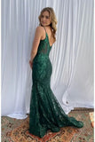 Shinning Mermaid Spaghetti Straps Hot Pink Sequined Lace For Women Party Dresses Long Formal Prom Dress 22th Birthday Gown HZ0311