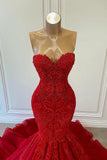 Unique Mermaid Sweetheart Pink Lace Prom Dresses Long Party Dress Birthday Outfits Prom Gown HZ0311