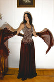 Unique A Line V Neck Burgundy Wine Red Beads With Scarf Prom Dresses Formal Gown Inspo Evening Outfits HZ0311