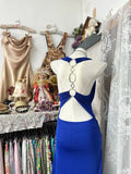 Unique Mermaid Sweetheart Royal Blue Backless Long Prom Dresses Evening Outfits Formal Dress HZ0311